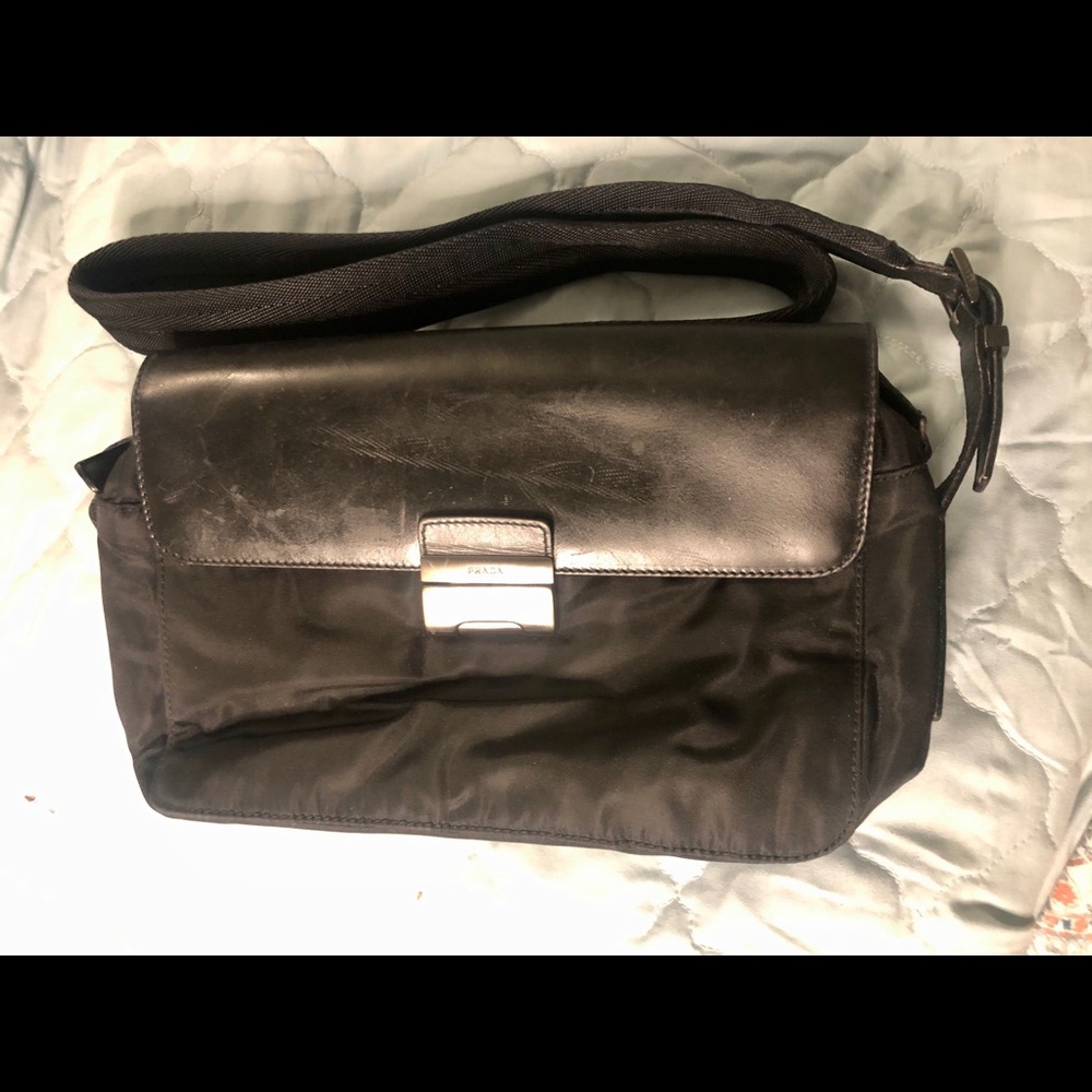 Vintage Black Prada Crossbody Bag